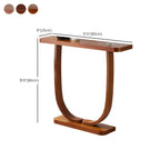 Mid-Century Modern Solid Birch Console Table with U-Base Dimensions