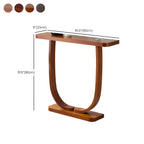 Mid-Century Modern Solid Birch Console Table with U-Base Dimensions