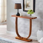 Mid-Century Modern Solid Birch Console Table with U-Base Main Product Image