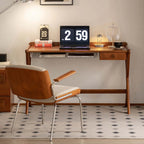 Mid-century Modern Solid Wood Desk With X-Shaped Base