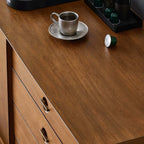 Mid-Century Modern Storage Cabinet with Sliding Doors