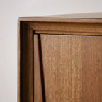 Mid-Century Modern Storage Cabinet with Sliding Doors