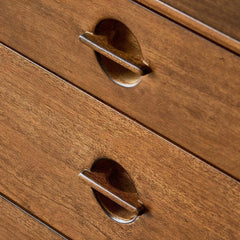 Mid-Century Modern Storage Cabinet with Sliding Doors