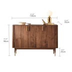 Mid-Century Modern Wooden Shoe Cabinet With 3 Doors