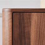 Mid-Century Modern Wooden Shoe Cabinet With 3 Doors