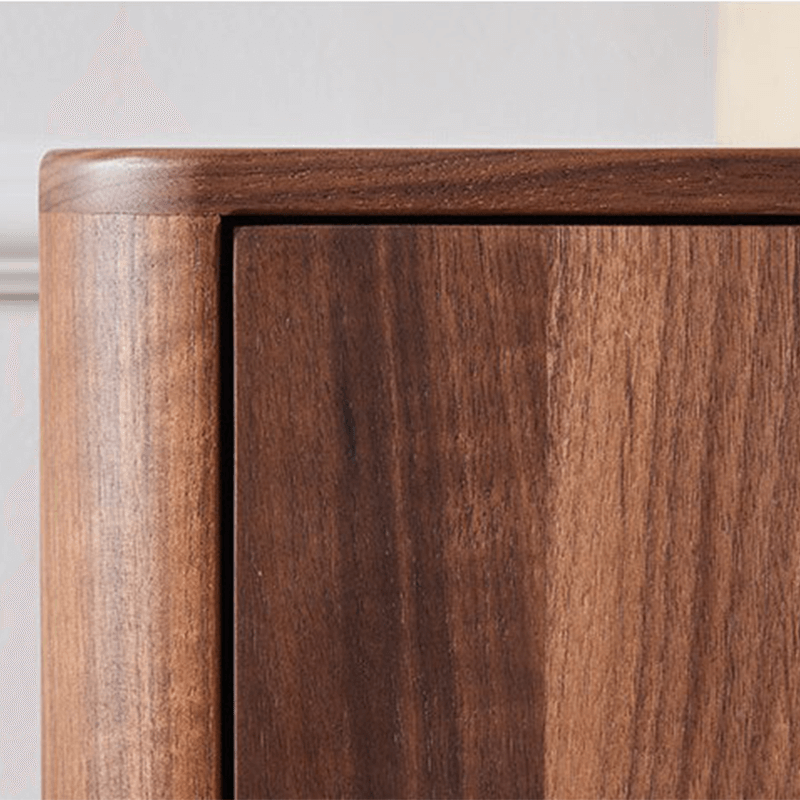 Mid-Century Modern Wooden Shoe Cabinet With 3 Doors