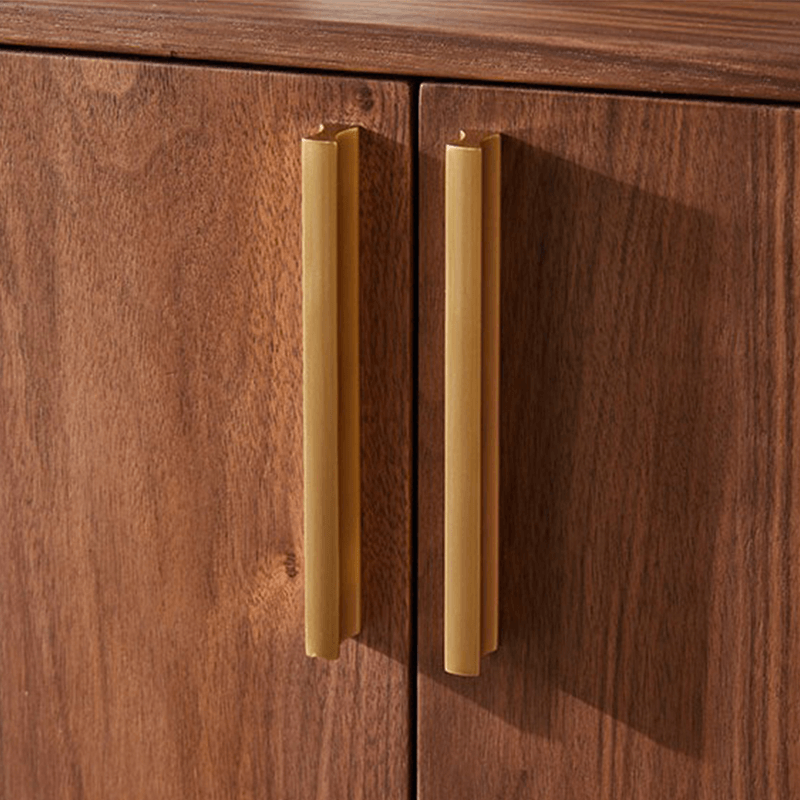 Mid-Century Modern Wooden Shoe Cabinet With 3 Doors