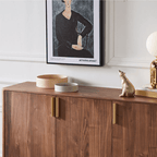 Mid-Century Modern Wooden Shoe Cabinet With 3 Doors