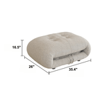 Mid-Century Soriana Lounge Sofa with Bouclé Upholstery and Steel Accents Dimensions