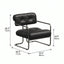 Mid-Century Stainless Steel Armchair with Nappa Leather and Button-Tufted Back Dimensions