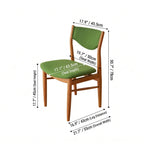 Mid-Century Vintage Dining Chair with Solid Ash Legs and Sculpted Upholstered Back Dimensions