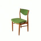 Mid-Century Vintage Dining Chair with Solid Ash Legs and Sculpted Upholstered Back