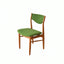 Mid-Century Vintage Dining Chair with Solid Ash Legs and Sculpted Upholstered Back