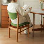 Mid-Century Vintage Dining Chair with Solid Ash Legs and Sculpted Upholstered Back
