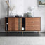 Mid-Century Walnut Sideboard with Brass Mesh Door & Drawers Main Product Image