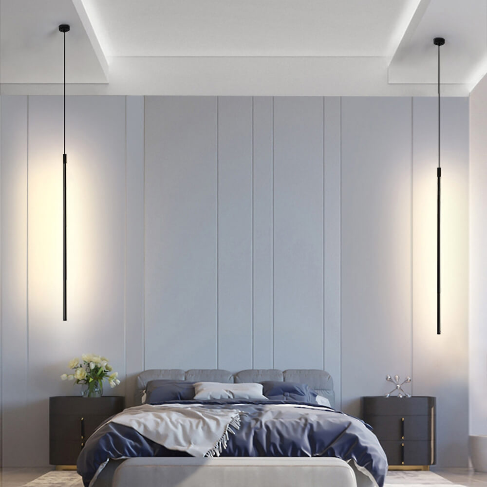 Minimalist Black Metal Single-Light Pendant Lamp with Down Lighting