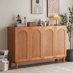 Minimalist Cherry Wood Shoe Cabinet - 2 to 4 Doors