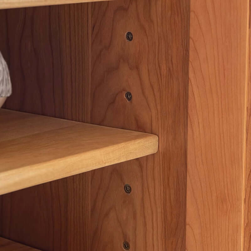 Minimalist Cherry Wood Shoe Cabinet - 2 to 4 Doors
