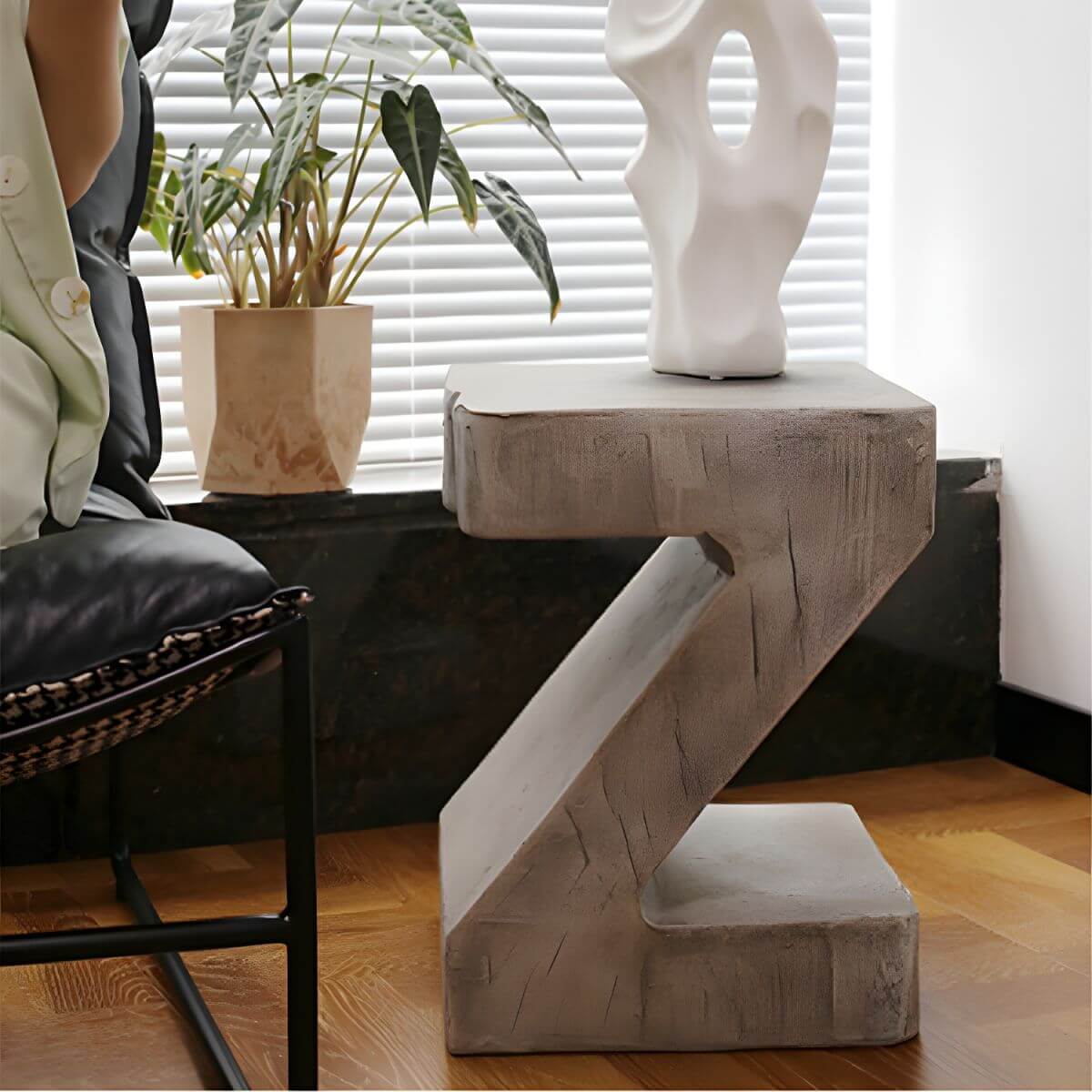 Minimalist Concrete Side Table for Compact Living Spaces