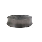 Minimalist Fiberglass Coffee Table with Tapered Pedestal Base