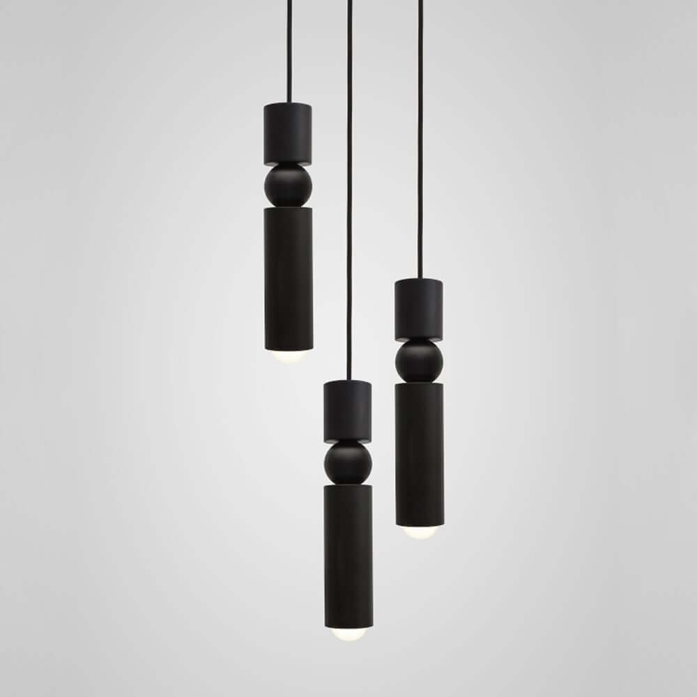 Minimalist Geometric Pendant Light – Gold or Matte Black Metal & Acrylic Secondary image