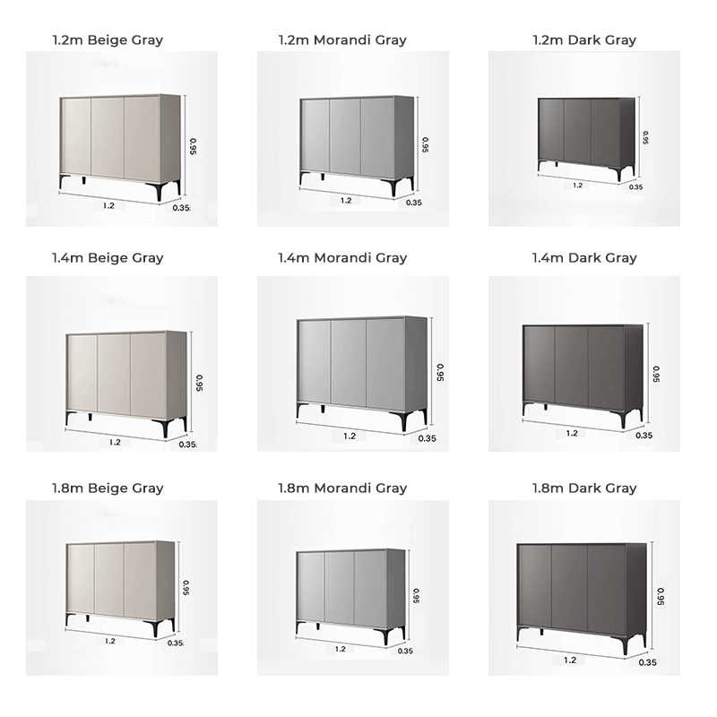 Minimalist Gray Shoe Cabinet in Various Sizes