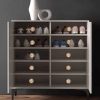 Minimalist Gray Shoe Cabinet in Various Sizes