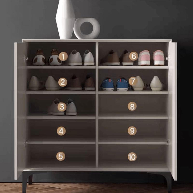 Minimalist Gray Shoe Cabinet in Various Sizes