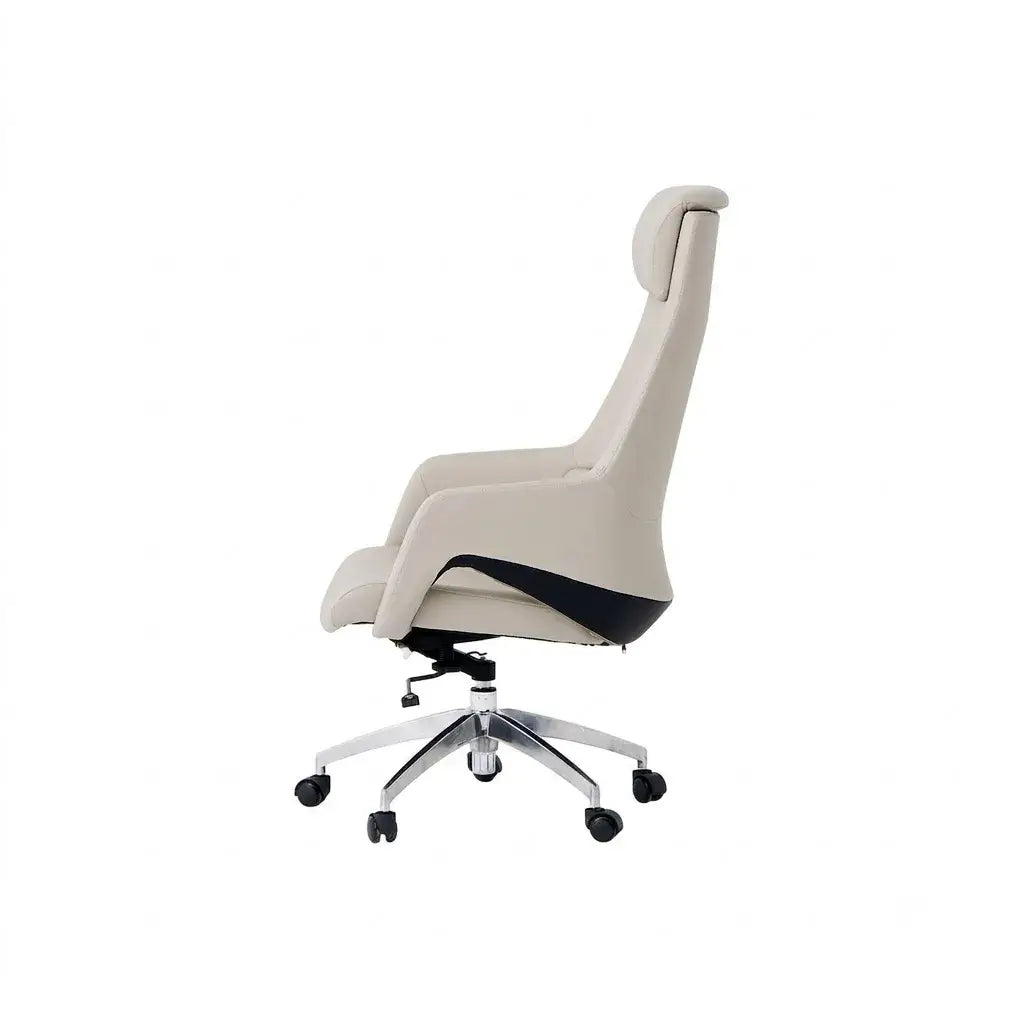 Minimalist High-Back Office Chair Series in Microfiber Leather