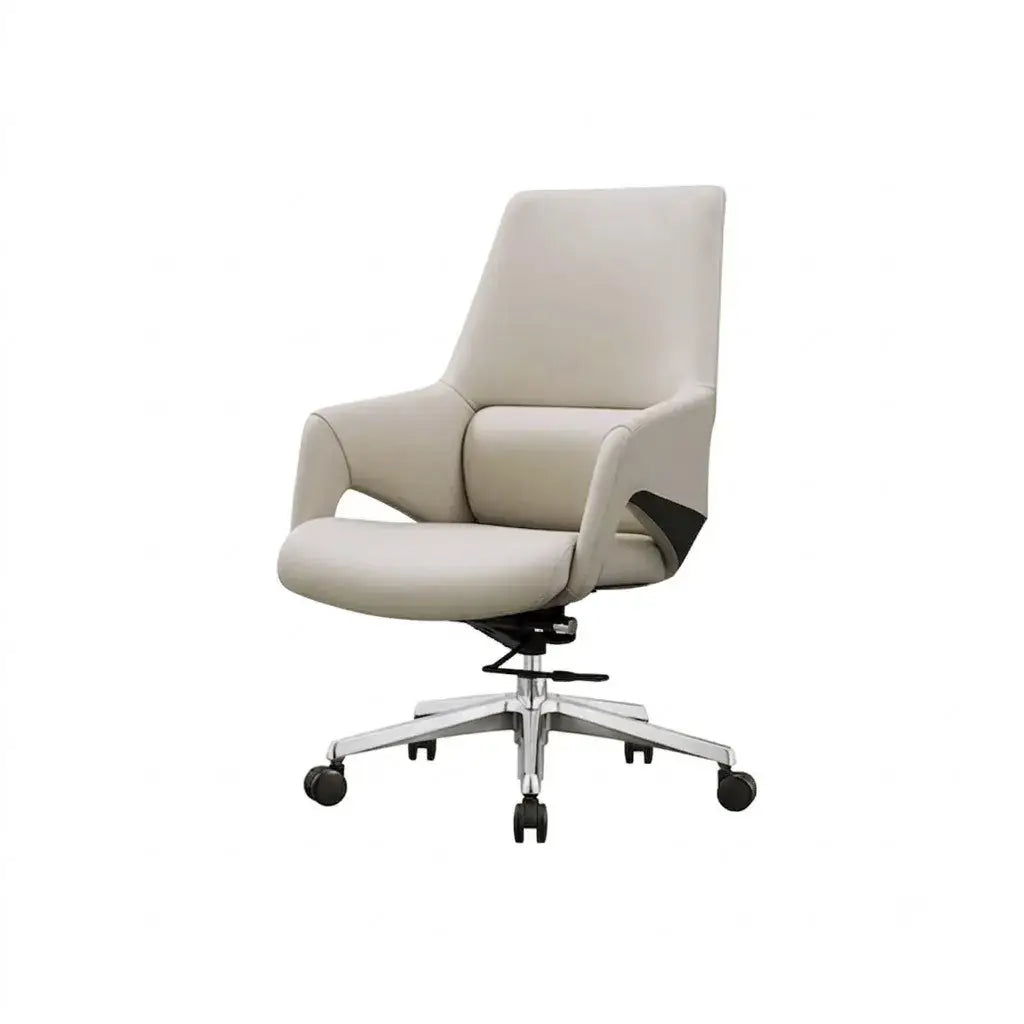 Minimalist High-Back Office Chair Series in Microfiber Leather