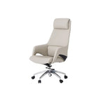 Minimalist High-Back Office Chair Series in Microfiber Leather