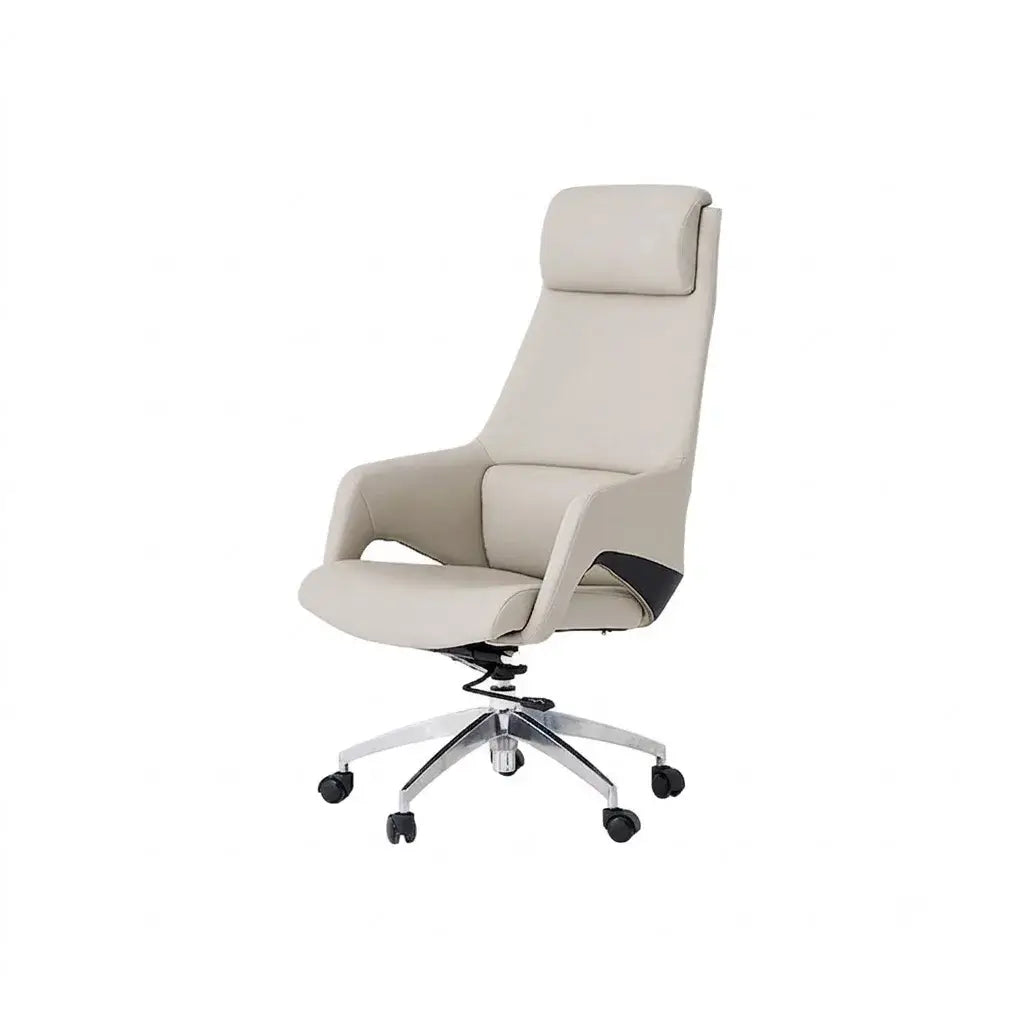 Minimalist High-Back Office Chair Series in Microfiber Leather