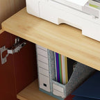 Minimalist Locking Storage Cabinet With Casters for Home Office