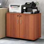 Minimalist Locking Storage Cabinet With Casters for Home Office