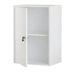 Minimalist Locking Wood File Cabinet With Concealed Door Storage