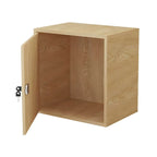 Minimalist Locking Wood File Cabinet With Concealed Door Storage