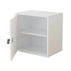 Minimalist Locking Wood File Cabinet With Concealed Door Storage