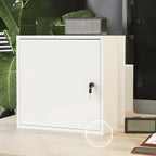 Minimalist Locking Wood File Cabinet With Concealed Door Storage