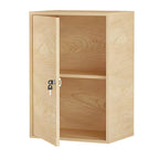 Minimalist Locking Wood File Cabinet With Concealed Door Storage