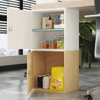 Minimalist Locking Wood File Cabinet With Concealed Door Storage
