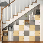 Minimalist Locking Wood File Cabinet With Concealed Door Storage