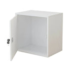 Minimalist Locking Wood File Cabinet With Concealed Door Storage