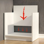 Minimalist Locking Wood File Cabinet With Concealed Door Storage