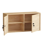Minimalist Locking Wood Filing Cabinet With Display-Top Storage