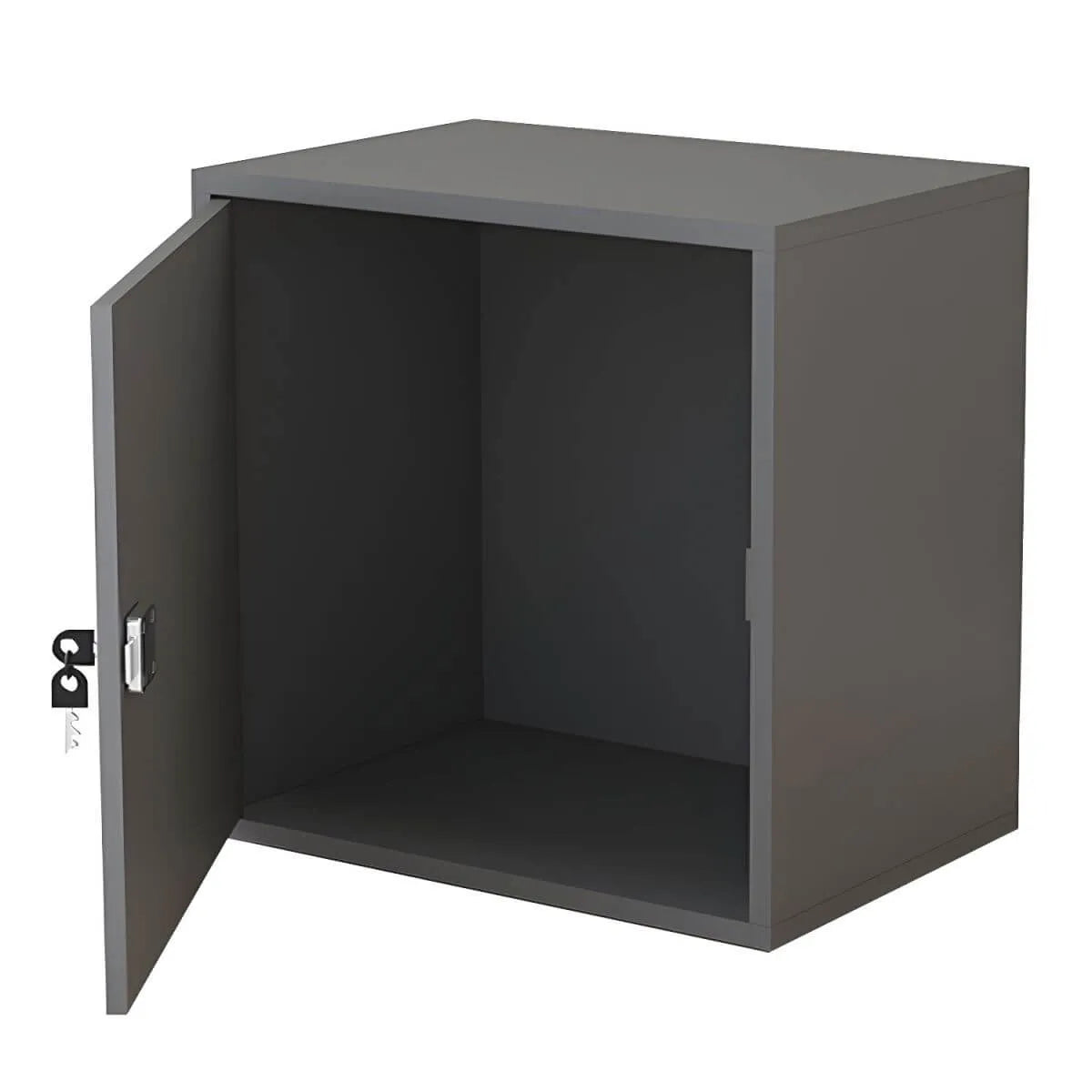 Minimalist Locking Wood Filing Cabinet With Display-Top Storage