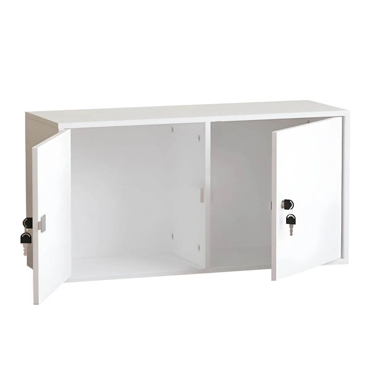 Minimalist Locking Wood Filing Cabinet With Display-Top Storage