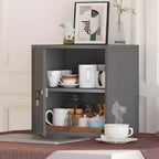 Minimalist Locking Wood Filing Cabinet With Display-Top Storage