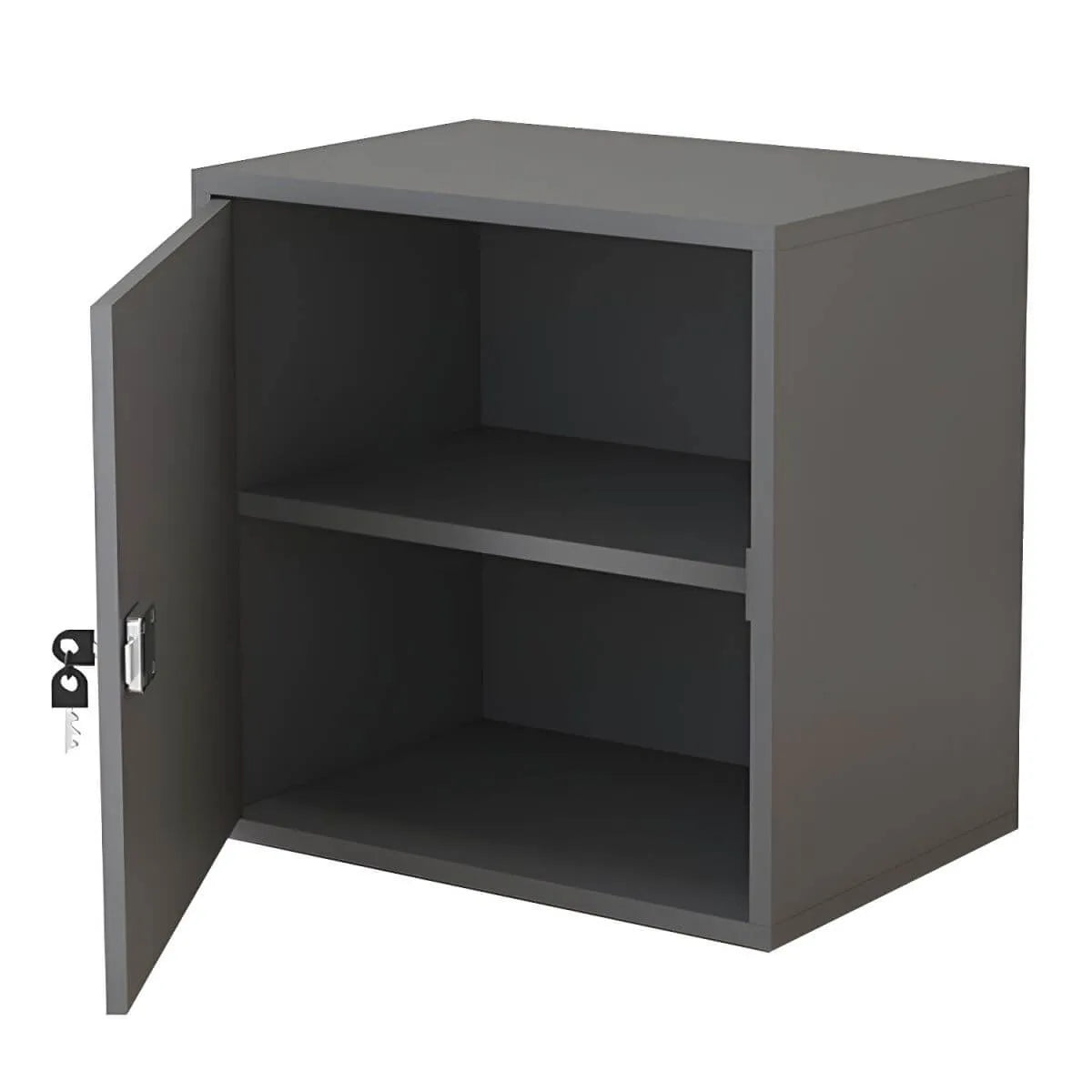 Minimalist Locking Wood Filing Cabinet With Display-Top Storage