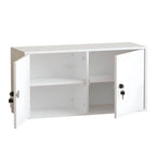Minimalist Locking Wood Filing Cabinet With Display-Top Storage