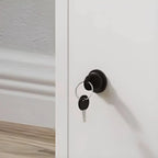 Minimalist Locking Wood Filing Cabinet With Display-Top Storage